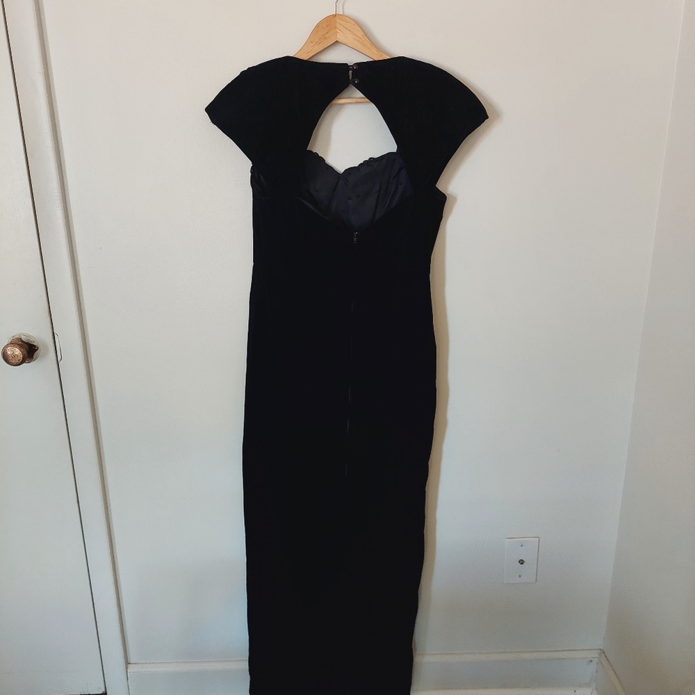 Vintage Y2k Elegant Black Evening Dress Prom - Picture 2 of 6